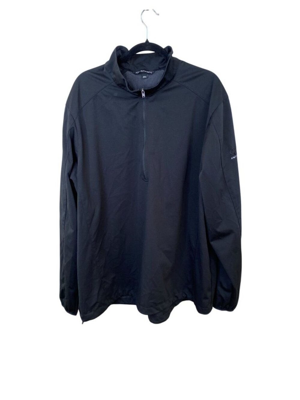 Port Authority Mens 3XL Black Half-Zip Pullover Lightweight Polyester Jacket